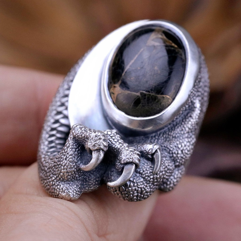 【Silver Monsters】日本雕畫雙絕 Dual Flow 2020新品 細緻雕工 "龍之心" 戒指