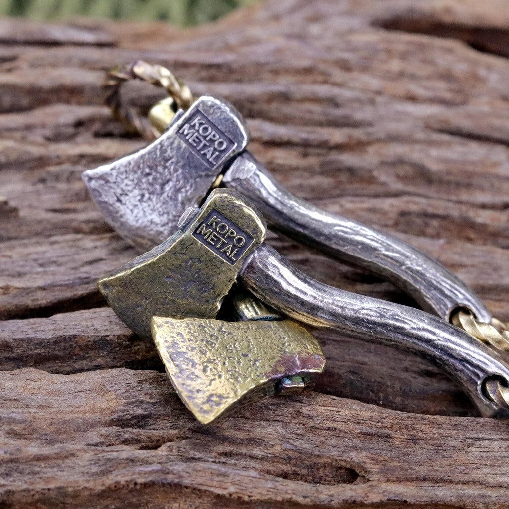 【Silver Monsters】台灣職人手作KOPO METAL 立體做舊 銀/銅小斧頭 墜子 吊墜