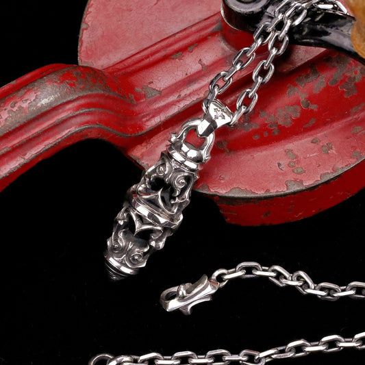 【Silver Monsters】日本一級神牌Loud Style Design 原創設計 鏤空雕花 銀錐項鍊