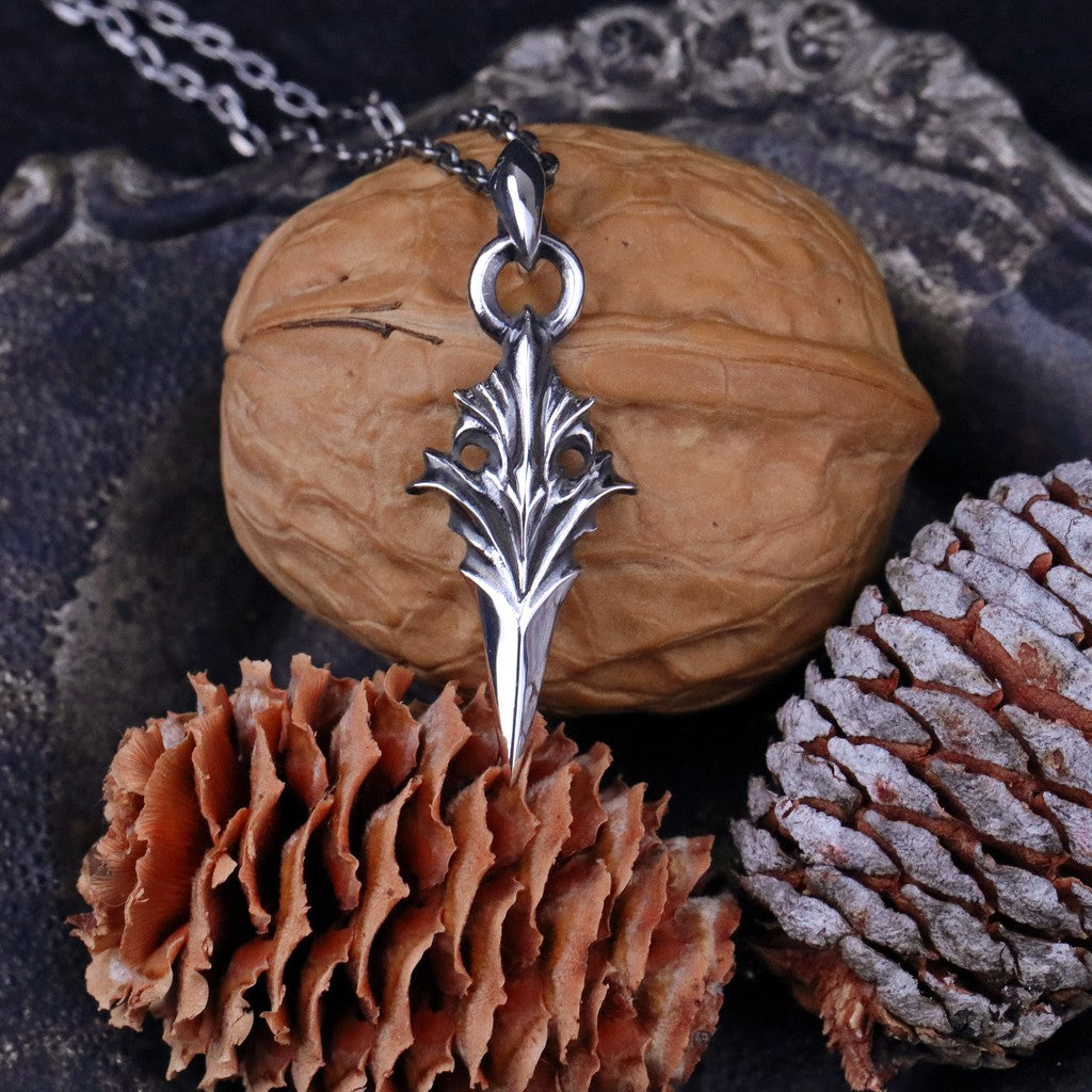 【Silver Monsters】日本Glam Scale 機甲王 雕花小匕 純銀項鍊 (含鏈)