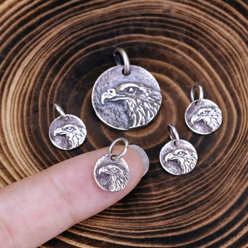 【Silver Monsters】台灣職人手作KOPO METAL 立體精雕 老鷹銀牌-S號 纯银 項鍊吊墜