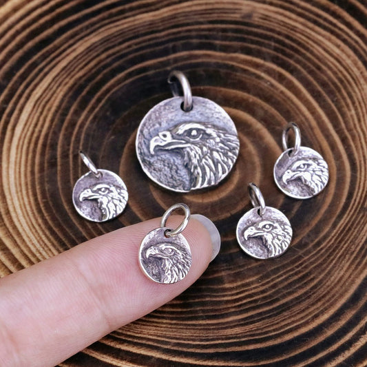 【Silver Monsters】台灣職人手作KOPO METAL 立體精雕 老鷹銀牌-S號 纯银 項鍊吊墜