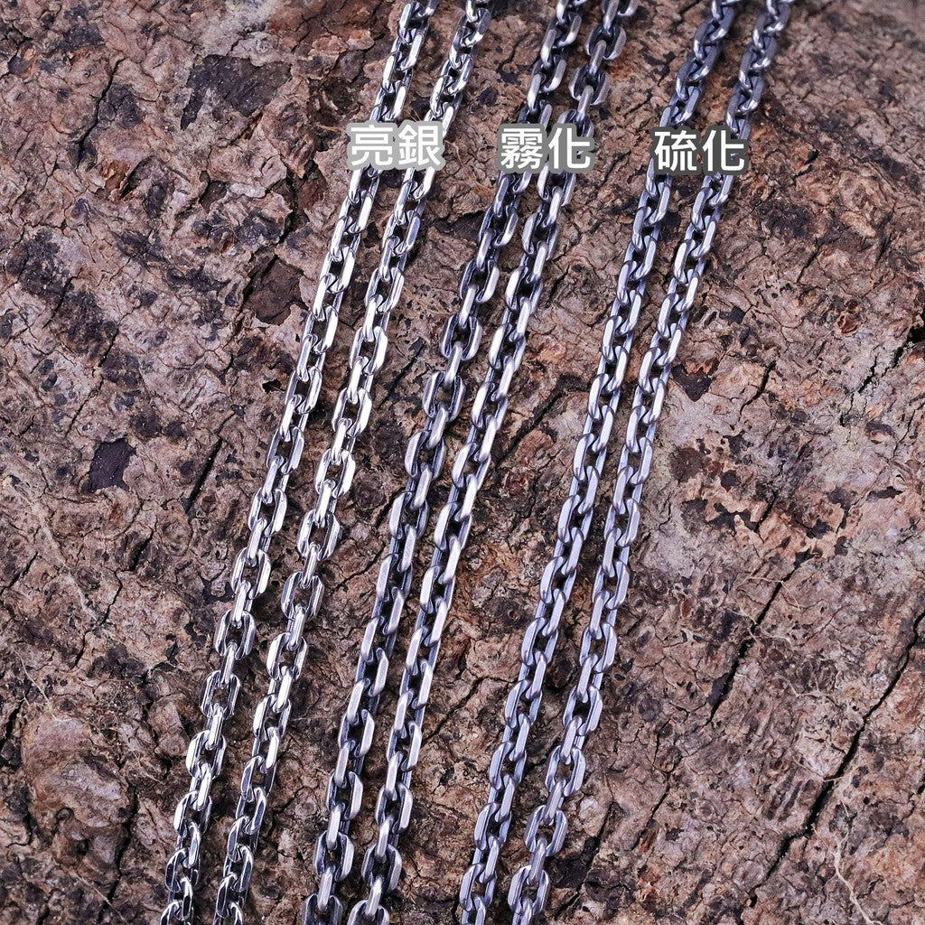 【Silver Monsters】SMS獨家特製 2mm 六角稜鍊C扣款 925銀 純銀項鍊