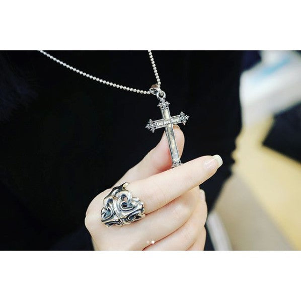 【Silver Monsters】Loud Style Design 原創設計 招牌Logo十字架 純銀項鍊