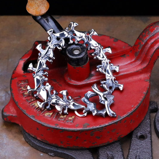 【Silver Monsters】幻獸異骸 日本殿堂級Strange Freak Designs 寬版下脊椎 純銀手鍊
