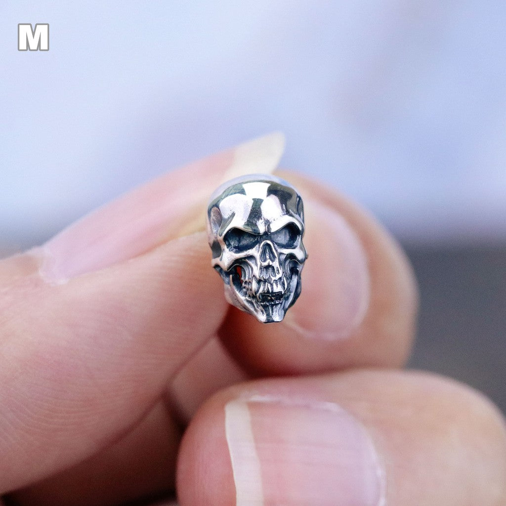 【Silver Monsters】日本Strange Freak Designs 精雕骷髏頭 純銀耳環 純銀耳針