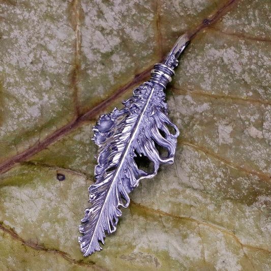 【Silver Monsters】日本手作 Nil:GRAVE 特約品牌 明亮/風化雙極羽 "終始之羽" 純銀吊墜