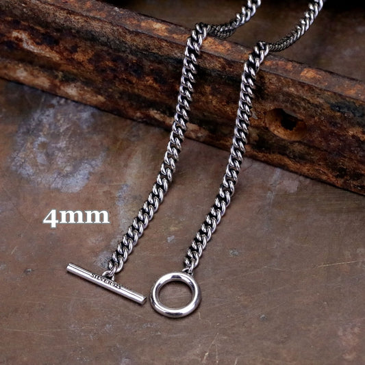 【Silver Monsters】4mm 百搭精選銀鍊 T扣喜平絞鏈 SMS獨家訂製 925銀 純銀項鍊