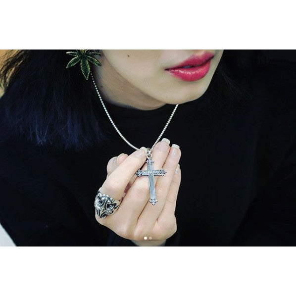 【Silver Monsters】Loud Style Design 原創設計 招牌Logo十字架 純銀項鍊