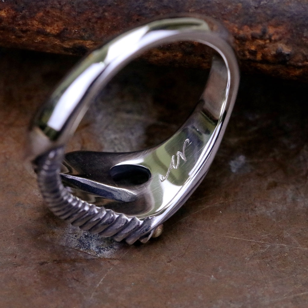 【Silver Monsters】日本手作曲線異形 Ability Normal VR-49 銀銅鑲嵌 原創銀飾戒指