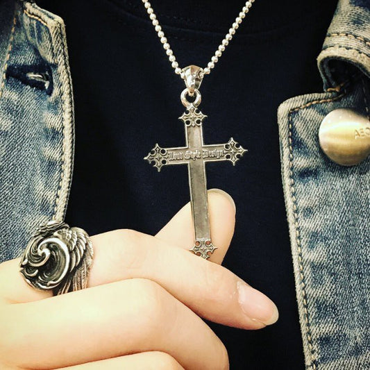 【Silver Monsters】Loud Style Design 原創設計 招牌Logo十字架 純銀項鍊