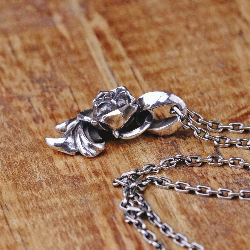 【Silver Monsters】日本Glam Scale 機甲王 "EN-009" 薔薇花 純銀項鍊