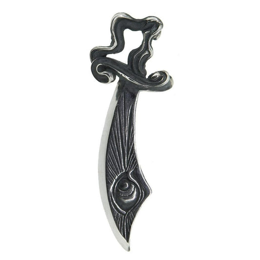 【Silver Monsters】日本新銳 Merciless God 原創設計 詛咒黑瞳魔刃 精雕 純銀吊墜