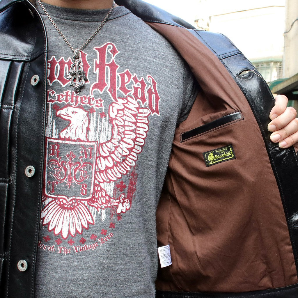 【Silver Monsters】日本Y'2 Leather 重磅染透 經典一代 馬皮皮衣(BLACK)