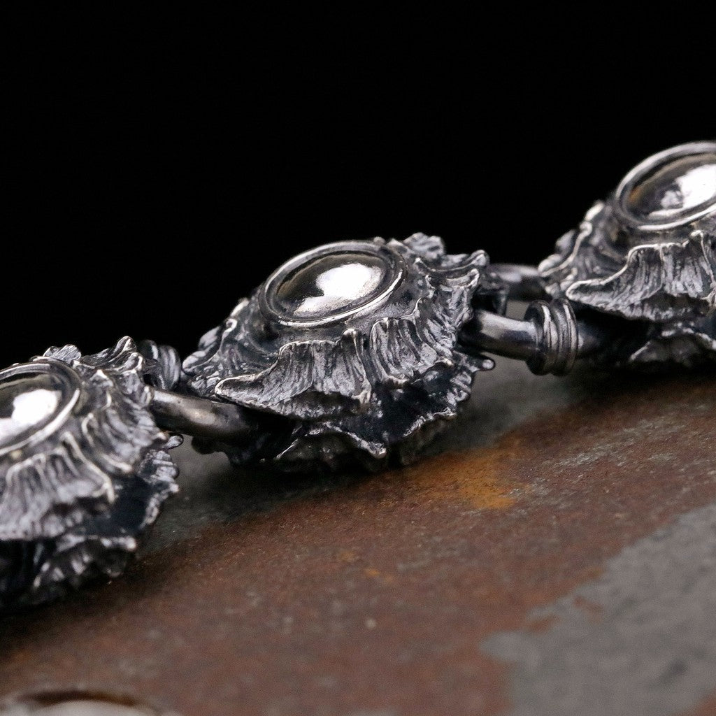 【Silver Monsters】日本新銳手作 Nil:GRAVE 特約品牌 雙面雕「蛇目」超厚實 純銀手鍊