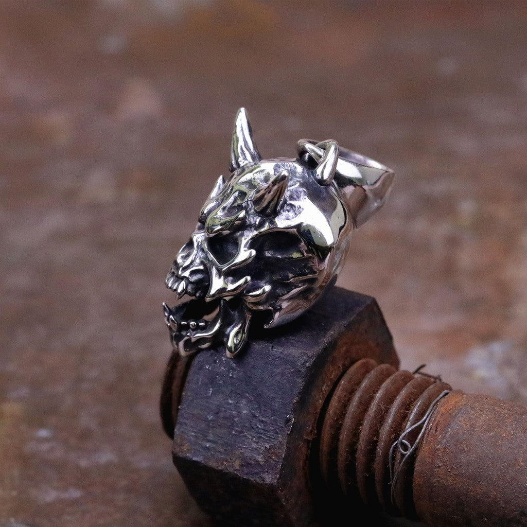 【Silver Monsters】幻獸異骸 Strange Freak Designs 惡魔角骷髏 純銀吊墜