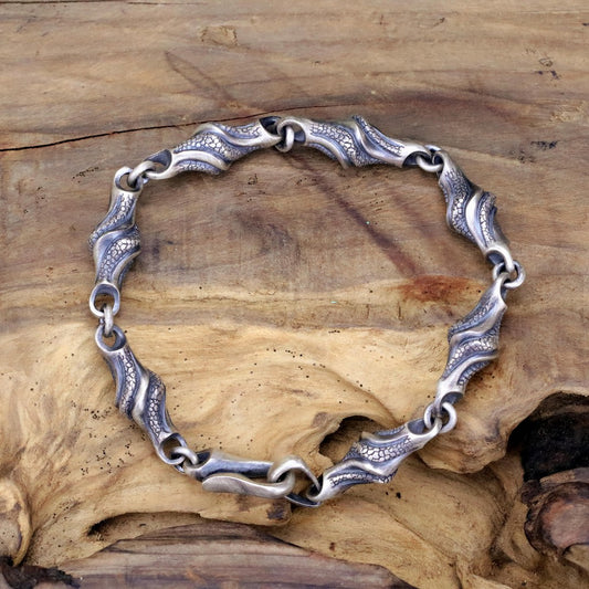 【Silver Monsters】日本雕畫雙絕 Dual Flow 2019 細緻雕工 基因龍鱗 純銀手鍊