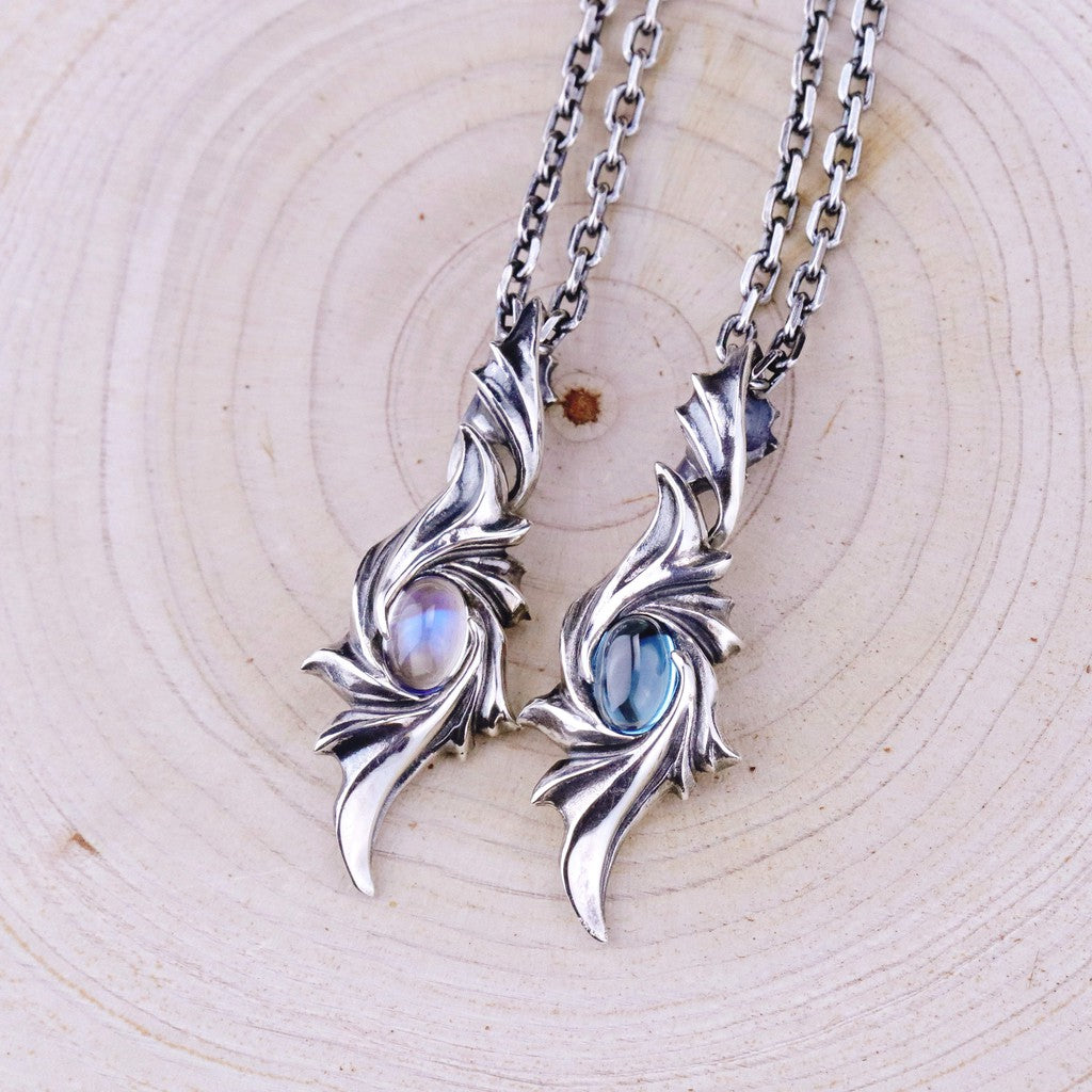 【Silver Monsters】日本前衛宗師 Glam Scale 機甲王 雕花鑲石小墜 純銀項鍊