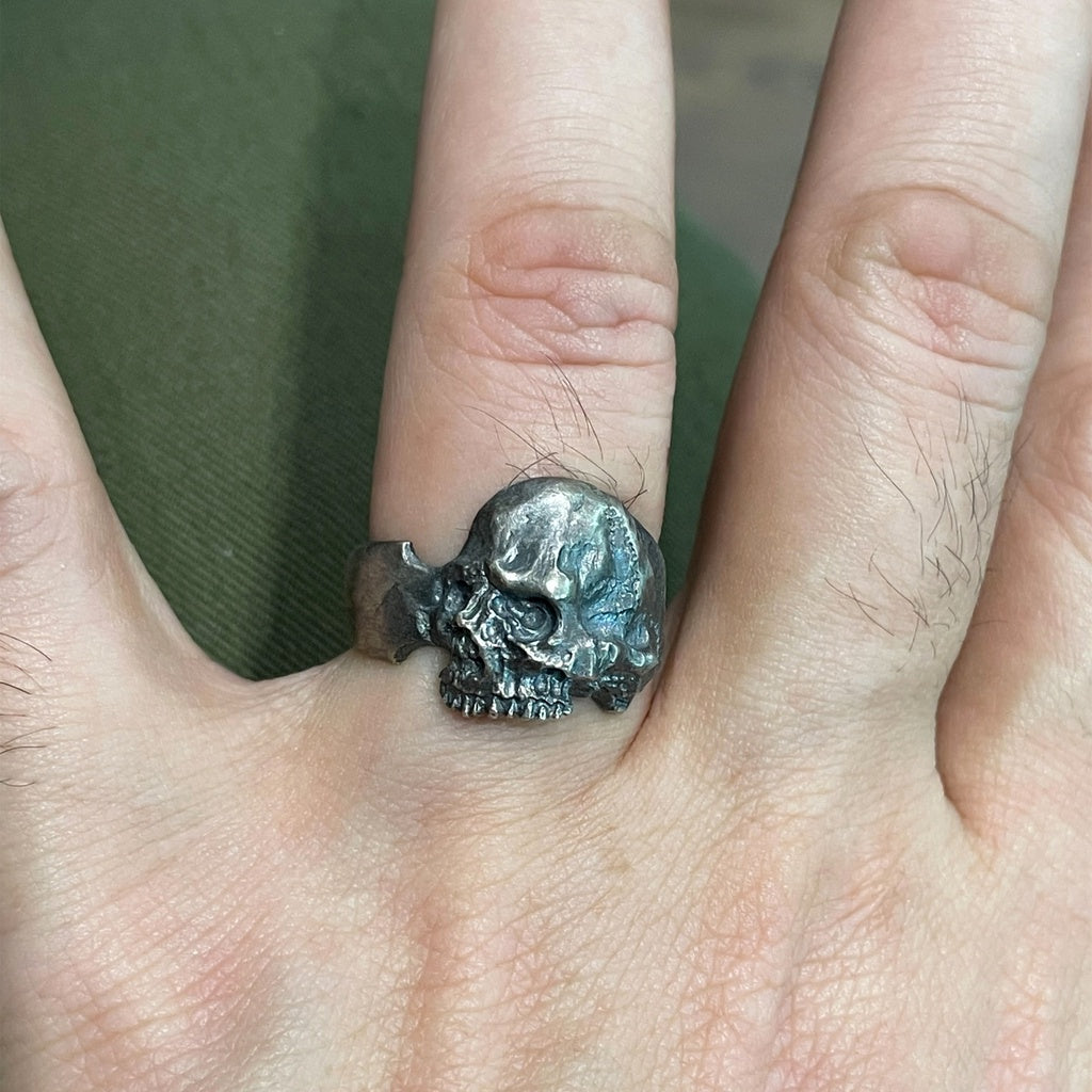 【Silver Monsters】日本一級神牌 Loud Style Design 究極手雕破壞 骷髏 純銀戒指