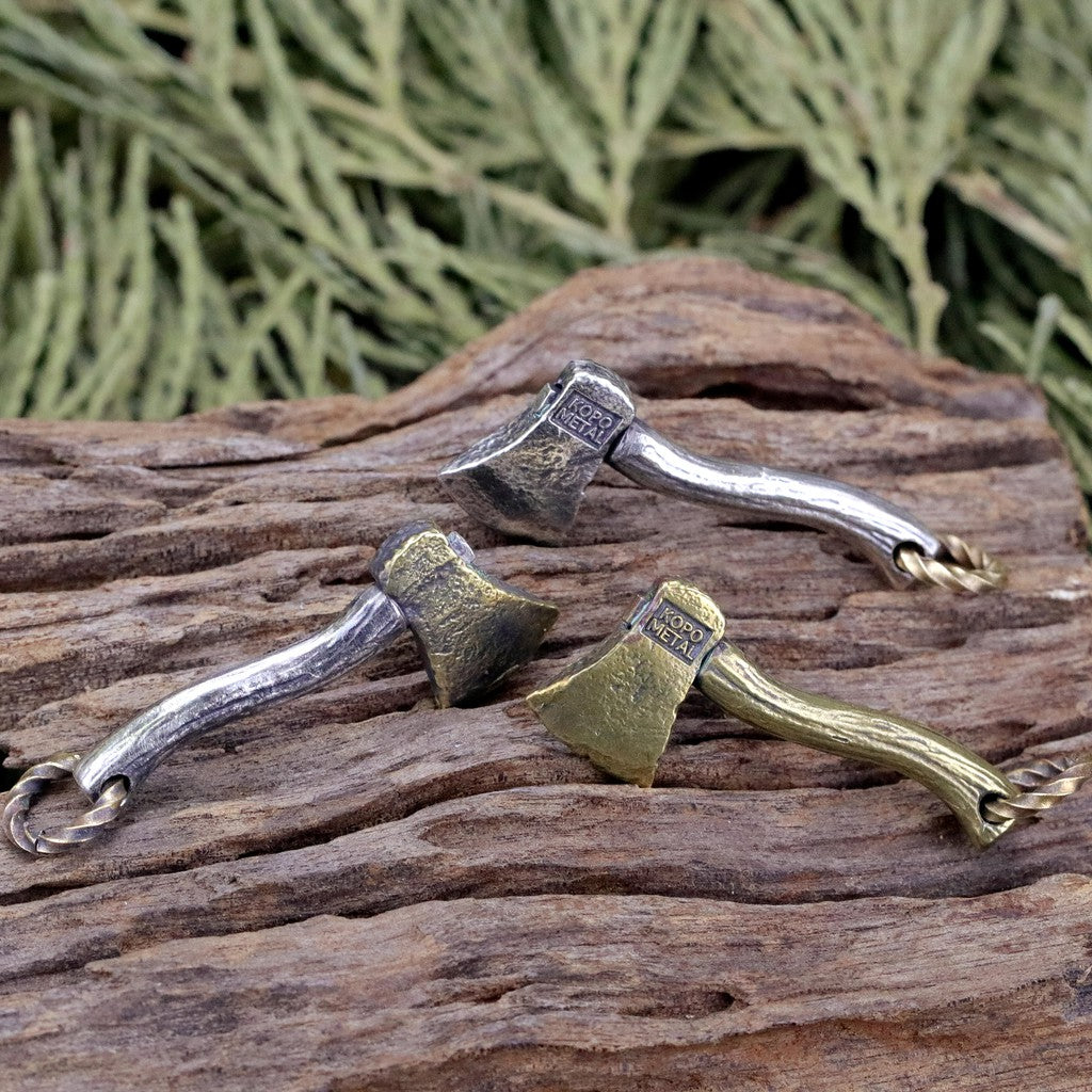 【Silver Monsters】台灣職人手作KOPO METAL 立體做舊 銀/銅小斧頭 墜子 吊墜