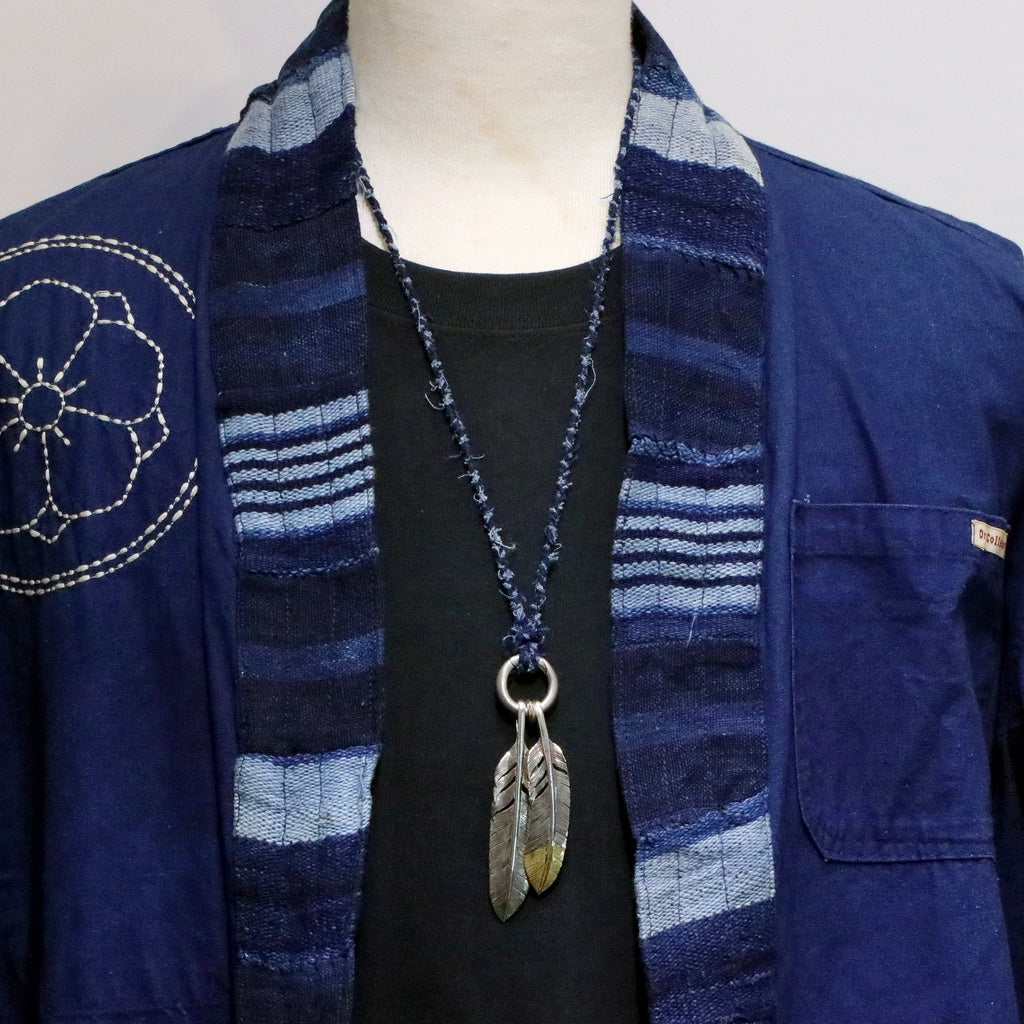 【Silver Monsters】日本Old Industrial 匠人手工編織 靛藍古布繩 正老布編繩 項鍊