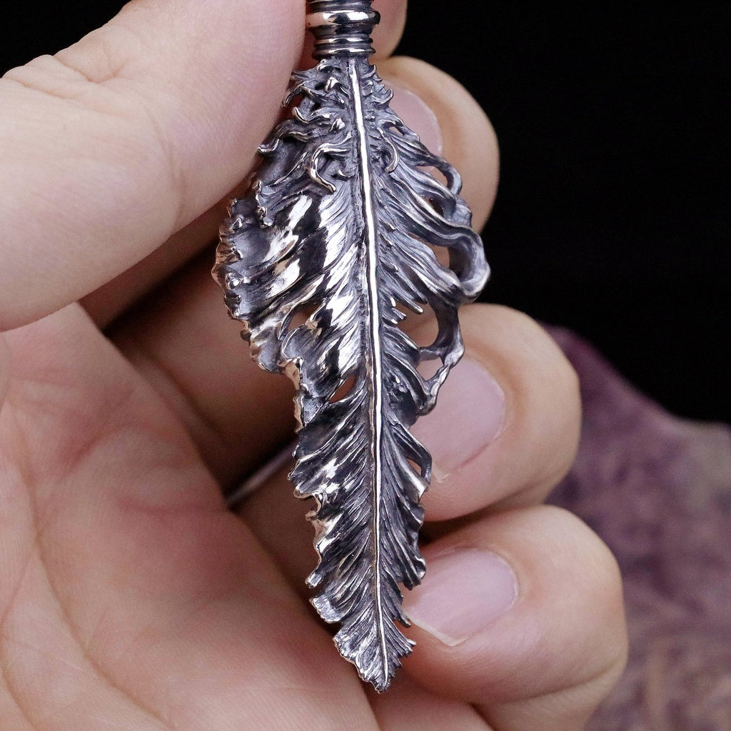 【Silver Monsters】日本手作 Nil:GRAVE 特約品牌 明亮/風化雙極羽 "終始之羽" 純銀吊墜