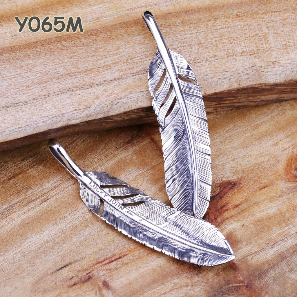 【Silver Monsters】日本Lucky John純銀中羽墜飾Y065M