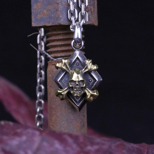 【Silver Monsters】日本一線神牌Loud Style Design 銀銅鑲嵌骷髏墜飾 (絕版品)