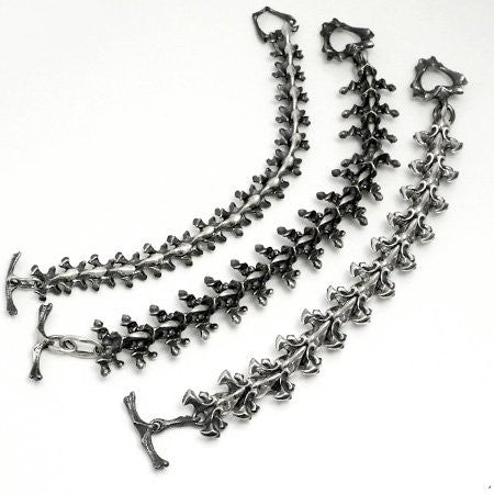 【Silver Monsters】幻獸異骸 日本殿堂級Strange Freak Designs 寬版下脊椎 純銀手鍊