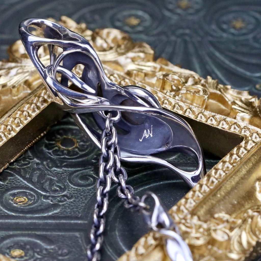 【Silver Monsters】日本匠級曲線異形 Ability Normal 特鑲藍晶石 純銀流蘇曲線 吊墜