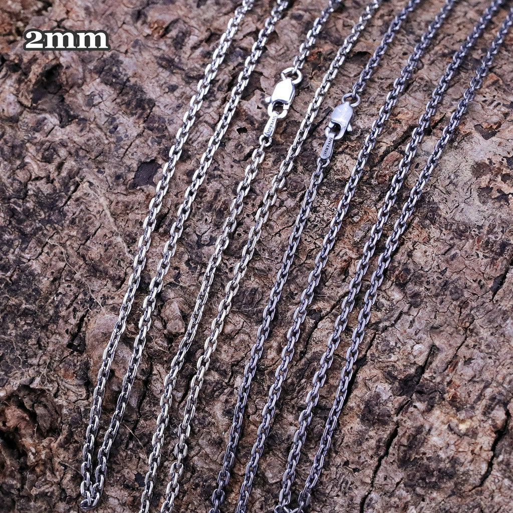 【Silver Monsters】SMS獨家特製 2mm 六角稜鍊C扣款 925銀 純銀項鍊