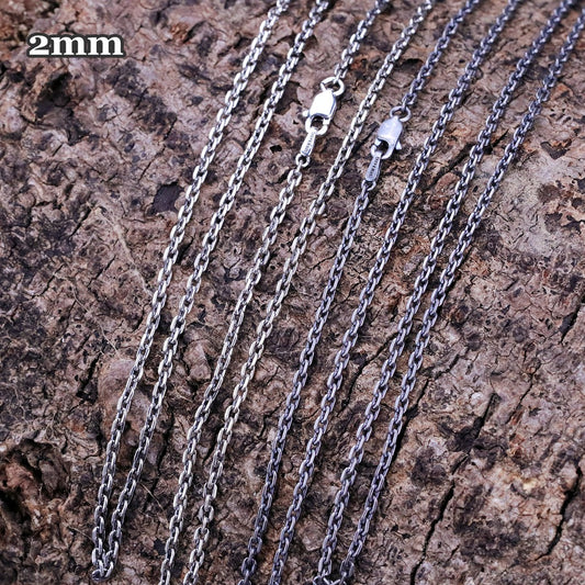 【Silver Monsters】SMS獨家特製 2mm 六角稜鍊C扣款 925銀 純銀項鍊