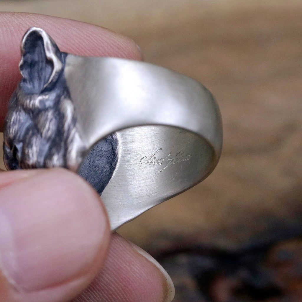 【Silver Monsters】日本雕畫雙絕Dual Flow 細緻雕工 雋刻神韻『SHISHI』石獅純銀戒指