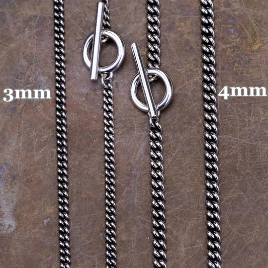 【Silver Monsters】4mm 百搭精選銀鍊 T扣喜平絞鏈 SMS獨家訂製 925銀 純銀項鍊