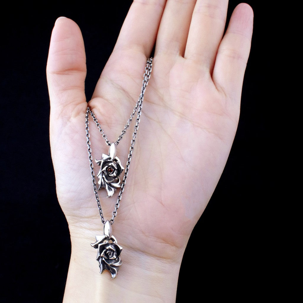 【Silver Monsters】日本Glam Scale 機甲王 "EN-009" 薔薇花 純銀項鍊