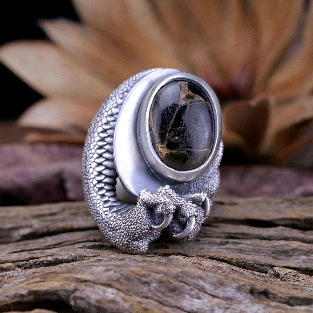 【Silver Monsters】日本雕畫雙絕 Dual Flow 2020新品 細緻雕工 "龍之心" 戒指