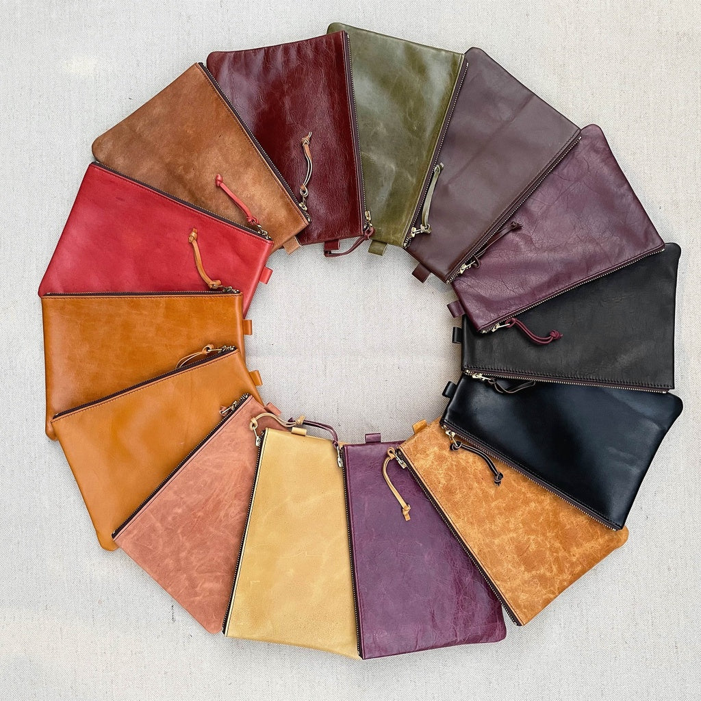 【特價】【Silver Monsters】日本大廠 Y'2 Leather 手工製作 馬皮皮革中包 手拿包