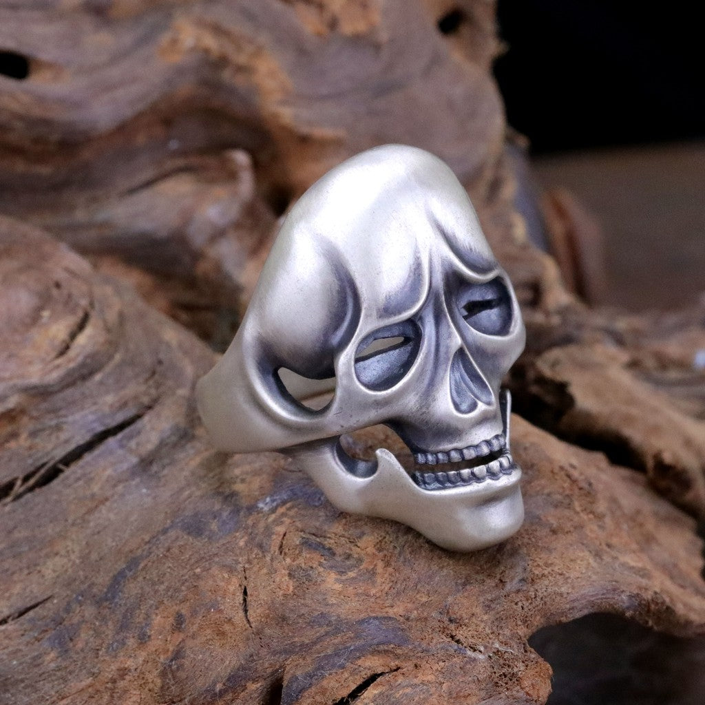 日本雕畫雙絕 Dual Flow 細緻雕工 遠哭近笑"表裏" 戒指