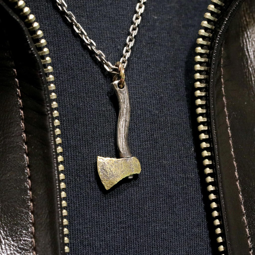 【Silver Monsters】台灣職人手作KOPO METAL 立體做舊 銀/銅小斧頭 墜子 吊墜