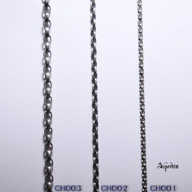 【Silver Monsters】日本暗系古典狂潮Superbia 特製雕花鈎扣 丸鍊 純銀項鍊
