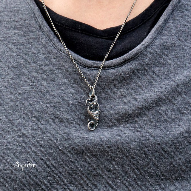 【Silver Monsters】日系暗黑古典狂潮 Superbia 誘惑 舊化噴砂 純銀吊墬