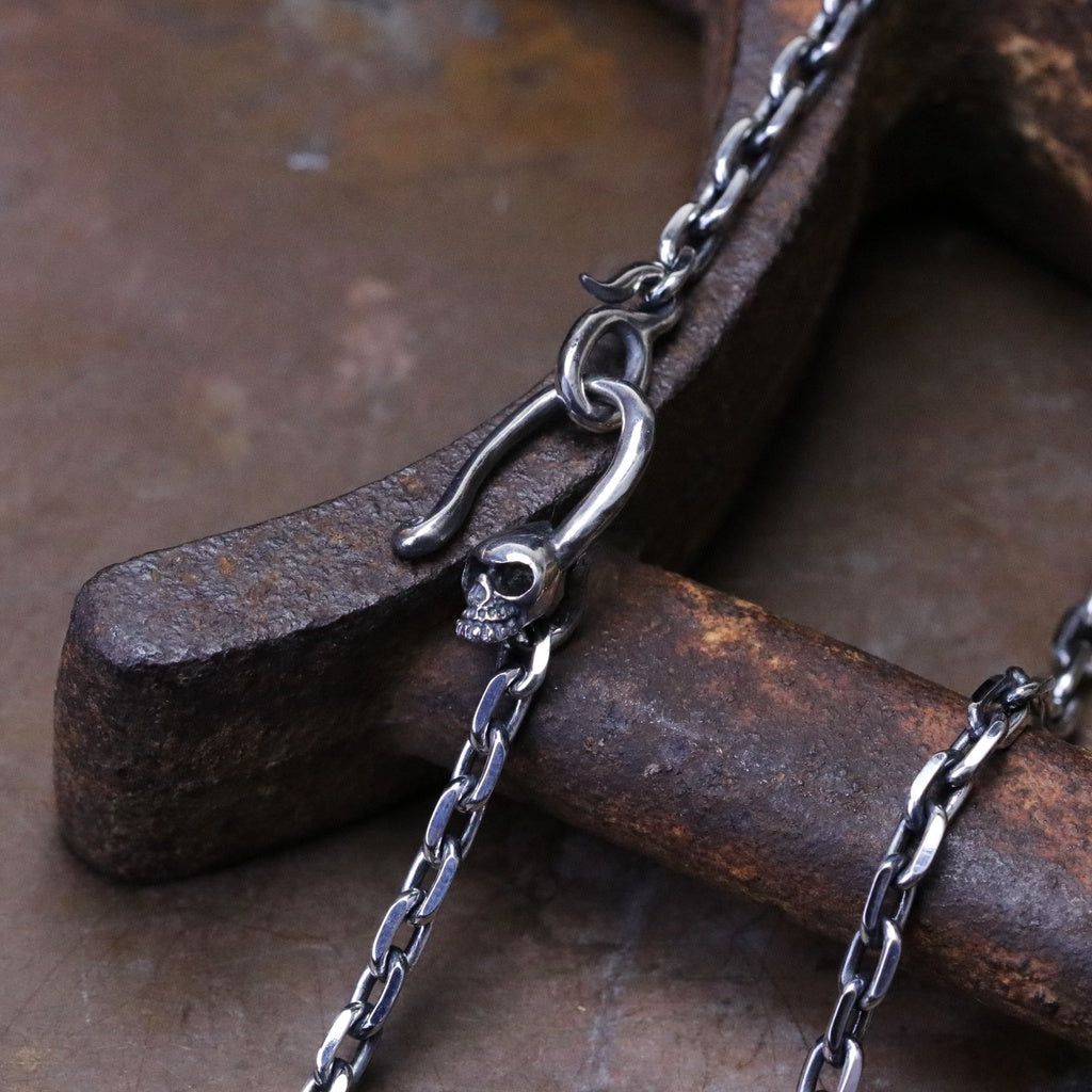 【Silver Monsters】日本一線神牌 Loud Style Design Ju-Zo 骷髏長勾造型 純銀角鍊