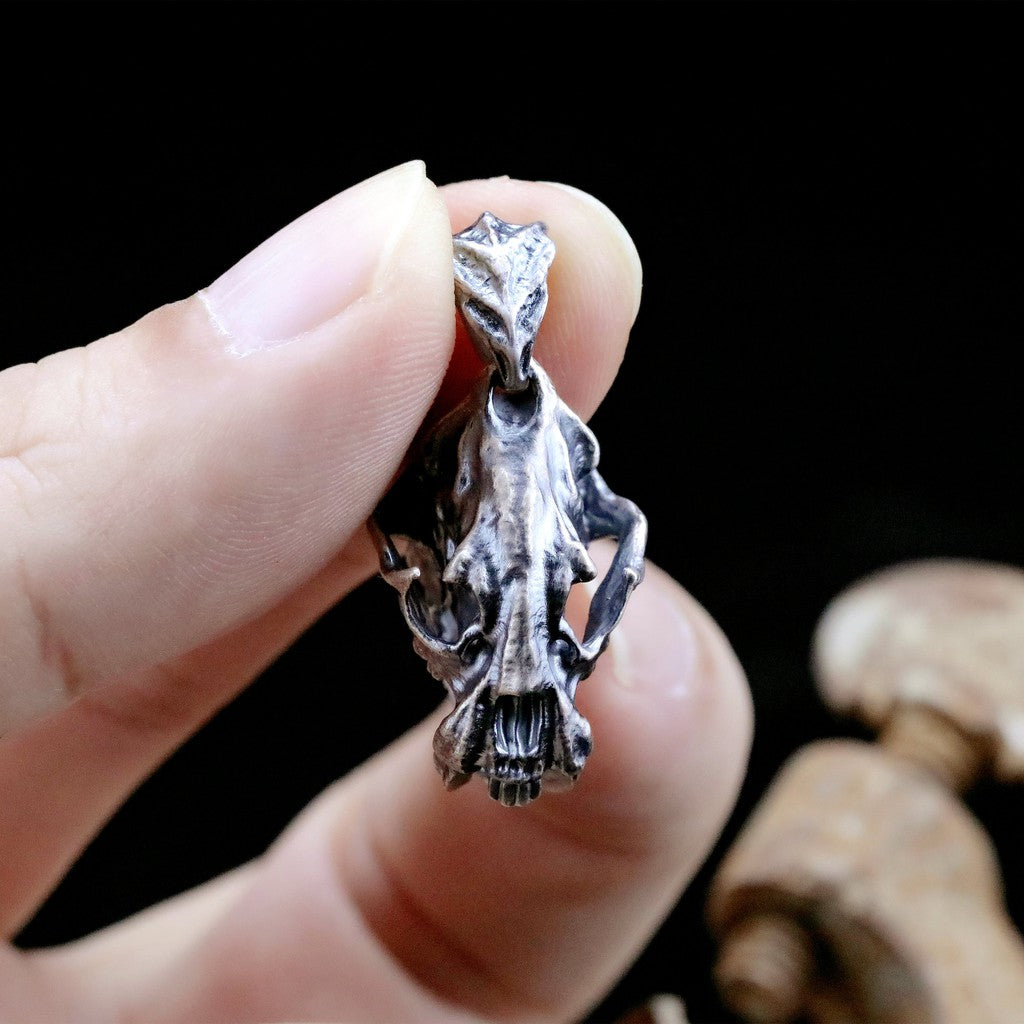 【Silver Monsters】幻獸異骸日本Strange Freak Designs 劍齒虎骷髏-S 純銀吊墜