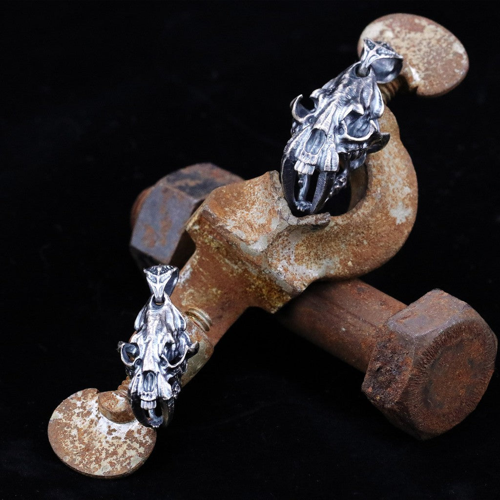 【Silver Monsters】幻獸異骸日本Strange Freak Designs 劍齒虎骷髏-L 吊墜