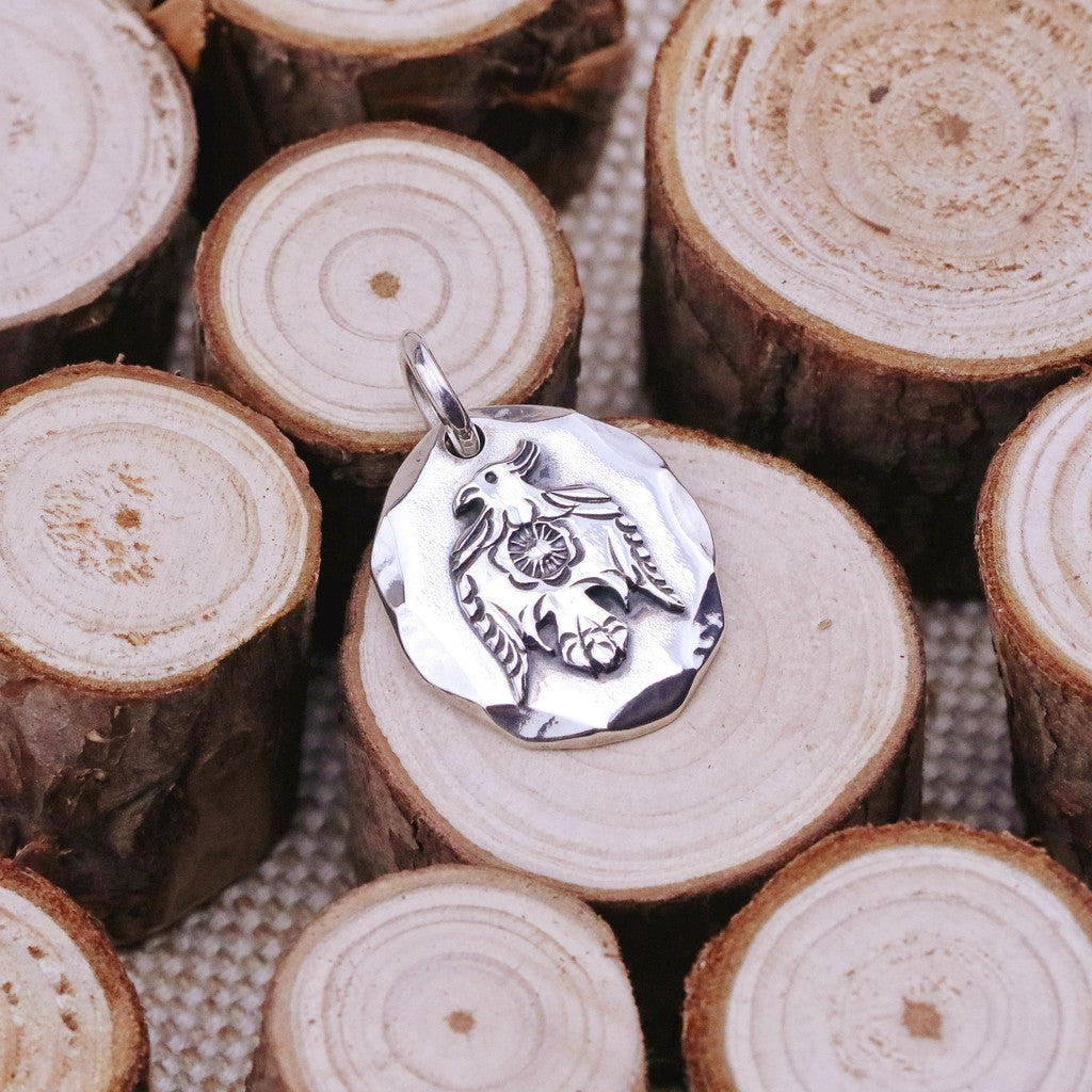 【Silver Monsters】日本Dear Blossom 雷鳥圖騰小銀餅 墜飾