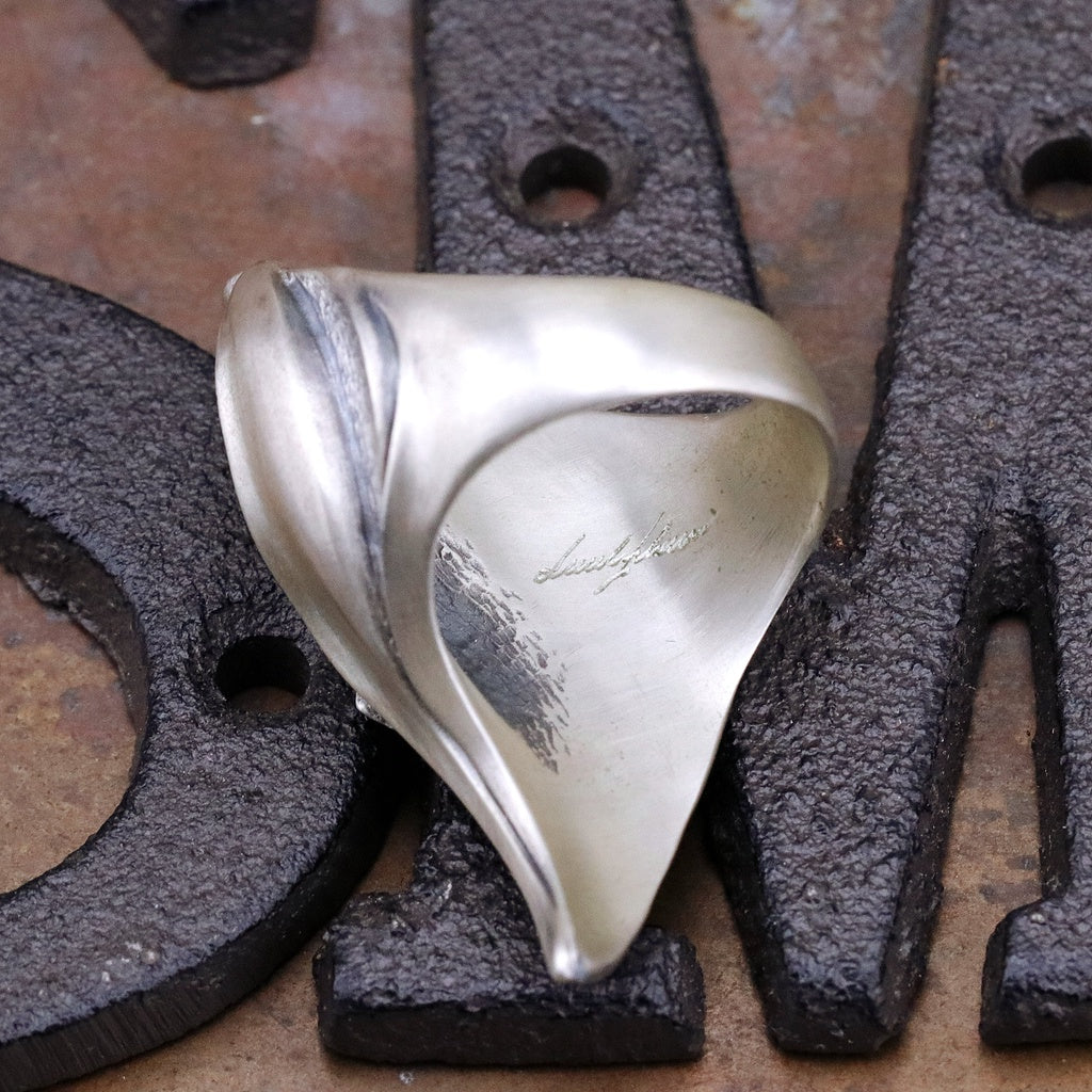 日本雕畫雙絕 Dual Flow 鯉魚躍龍門 -鯉- 杉山手工 純銀戒指