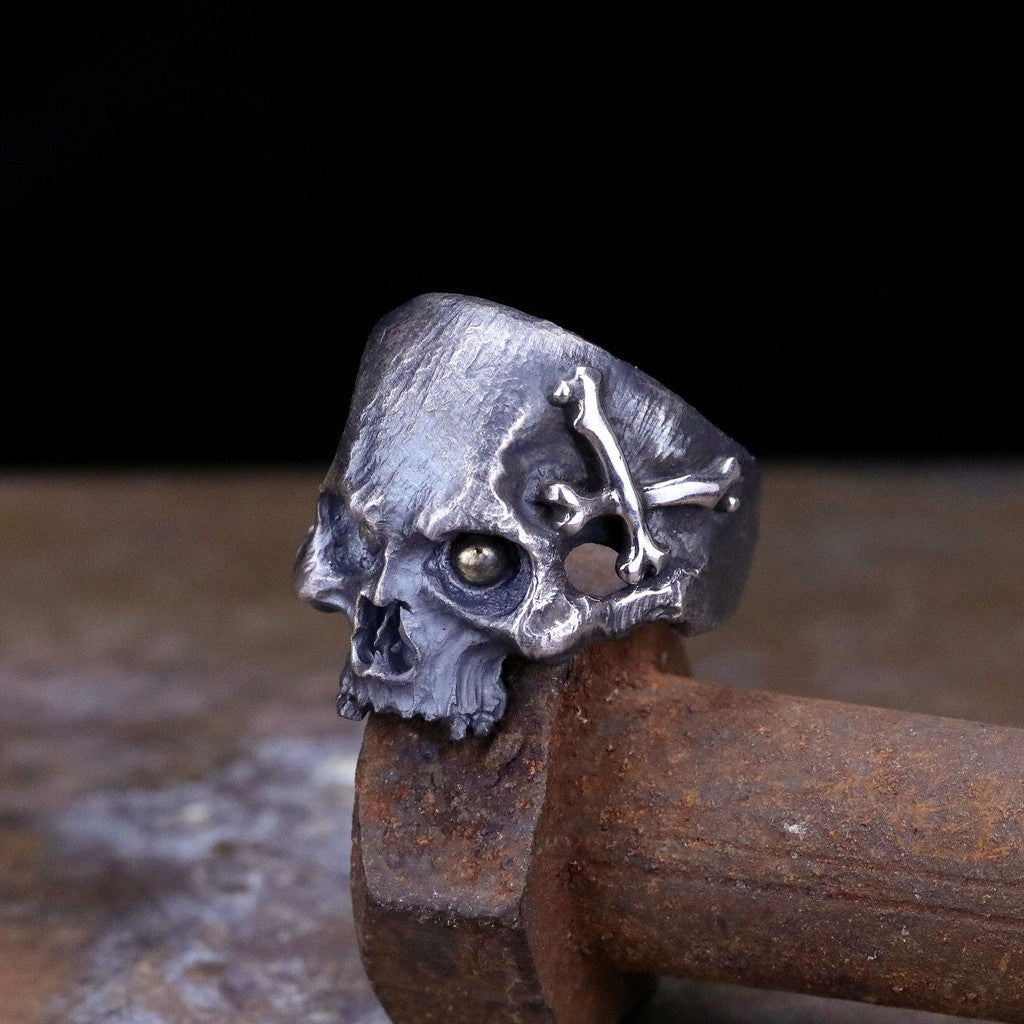 【Silver Monsters】日本一級神牌Loud Style Design JU-ZO系列 銅丸破壞骷髏 戒指