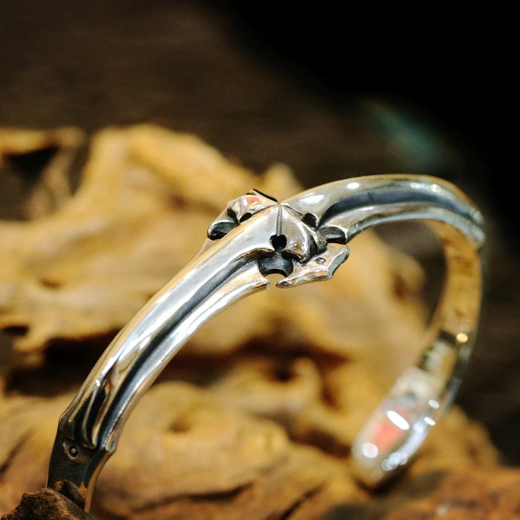 【Silver Monsters】日本前衛宗師 Glam Scale 機甲王 十字機甲 純銀手環