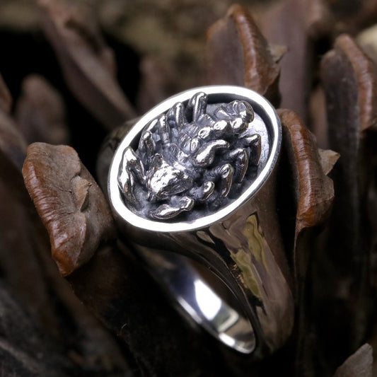 【Silver Monsters】日本新銳 Merciless God 原創設計 精雕迷你 印台小蠍 純銀戒指