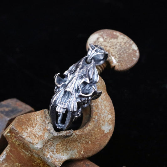 【Silver Monsters】幻獸異骸日本Strange Freak Designs 劍齒虎骷髏-L 吊墜